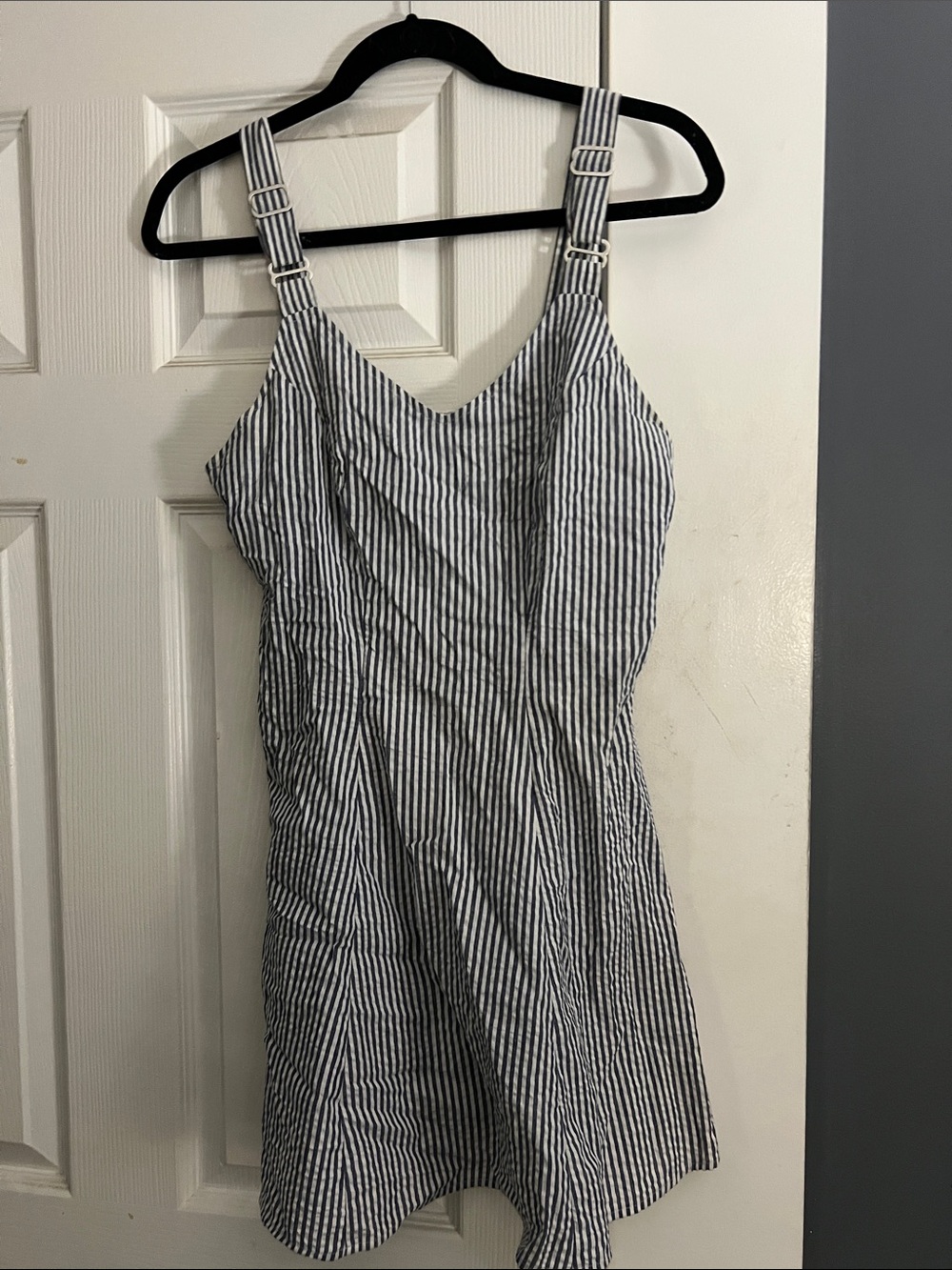 5/$10 item Striped V-Neck Sundress in Navy and White